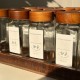 Wooden & Glass Spices Set 12 pieces with Wooden Stand